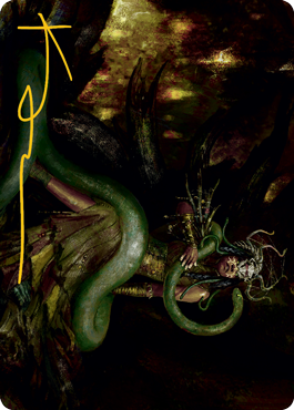 Saryth, the Viper's Fang Art Card (Gold-Stamped Signature) [Innistrad: Midnight Hunt Art Series] | Deep Dive Games St. Marys