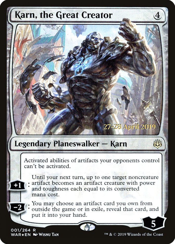 Karn, the Great Creator [War of the Spark Prerelease Promos] | Deep Dive Games St. Marys