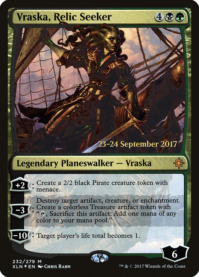 Vraska, Relic Seeker [Ixalan Prerelease Promos] | Deep Dive Games St. Marys