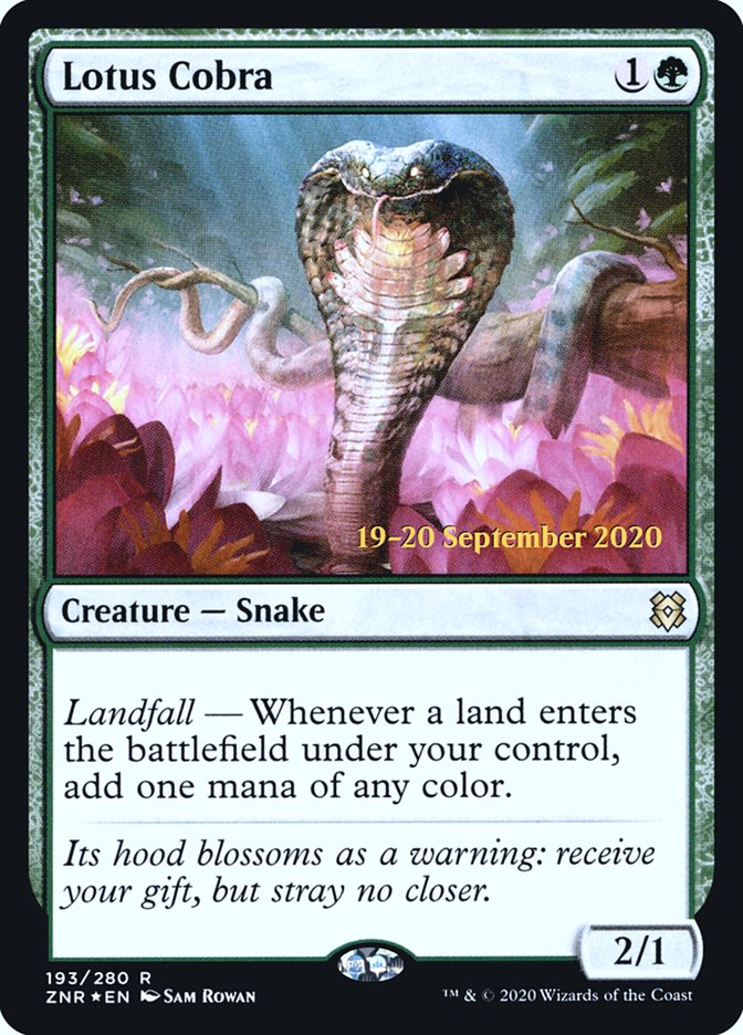 Lotus Cobra [Zendikar Rising Prerelease Promos] | Deep Dive Games St. Marys