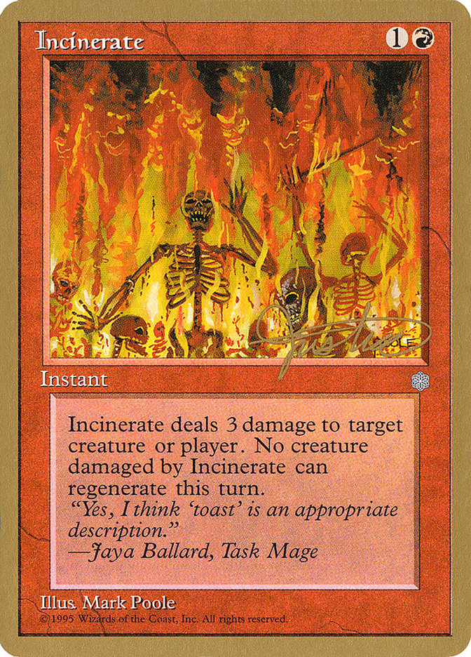 Incinerate (Mark Justice) [Pro Tour Collector Set] | Deep Dive Games St. Marys