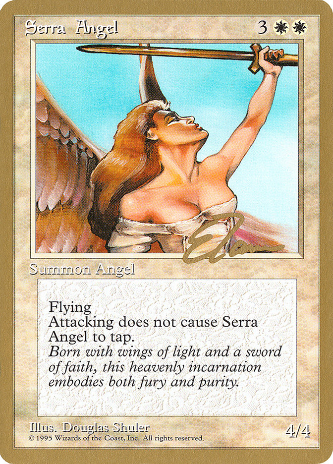 Serra Angel (Eric Tam) [Pro Tour Collector Set] | Deep Dive Games St. Marys