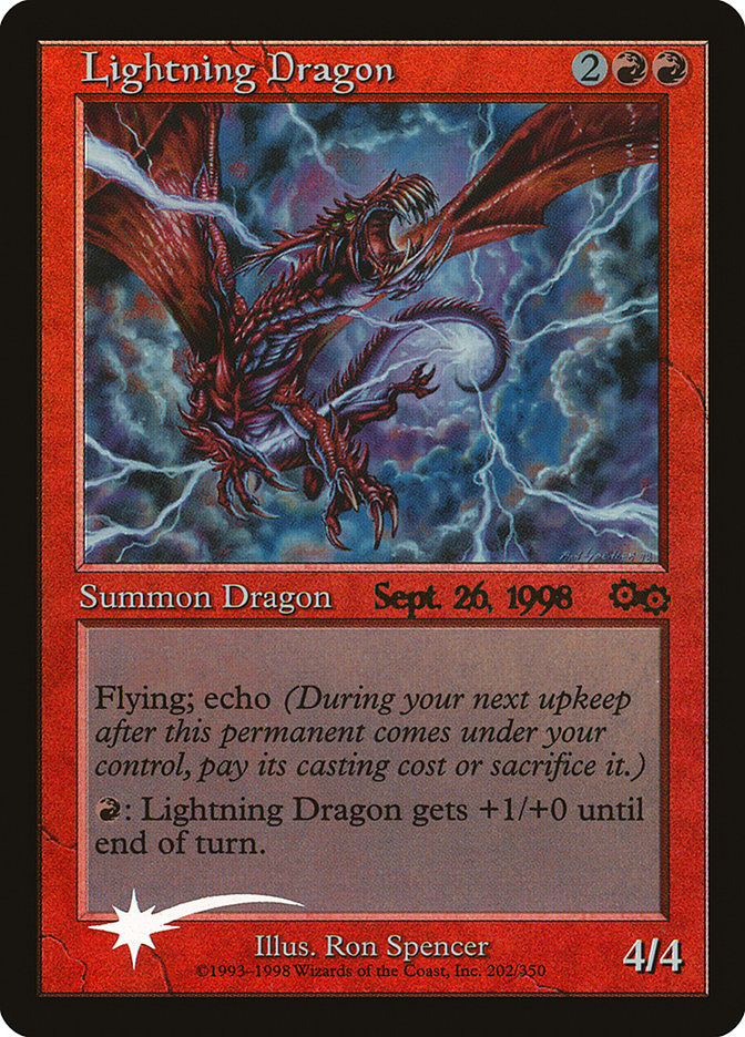 Lightning Dragon [Urza's Saga Promos] | Deep Dive Games St. Marys