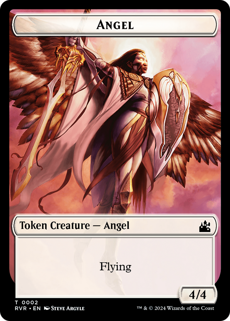 Angel Token (0002) [Ravnica Remastered Tokens] | Deep Dive Games St. Marys