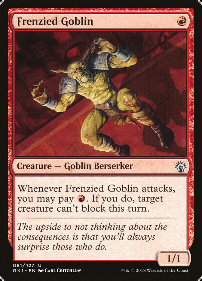 Frenzied Goblin [Guilds of Ravnica Guild Kit] | Deep Dive Games St. Marys