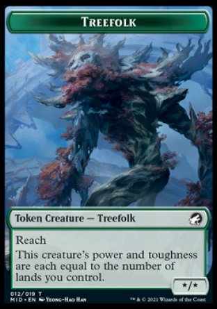 Treefolk Token [Innistrad: Midnight Hunt Tokens] | Deep Dive Games St. Marys