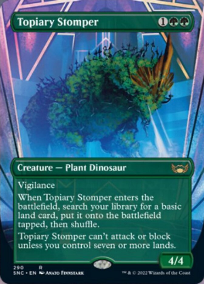 Topiary Stomper (Borderless Alternate Art) [Streets of New Capenna] | Deep Dive Games St. Marys