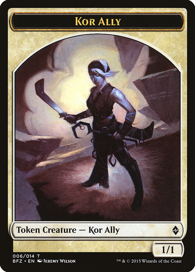 Kor Ally Token [Battle for Zendikar Tokens] | Deep Dive Games St. Marys