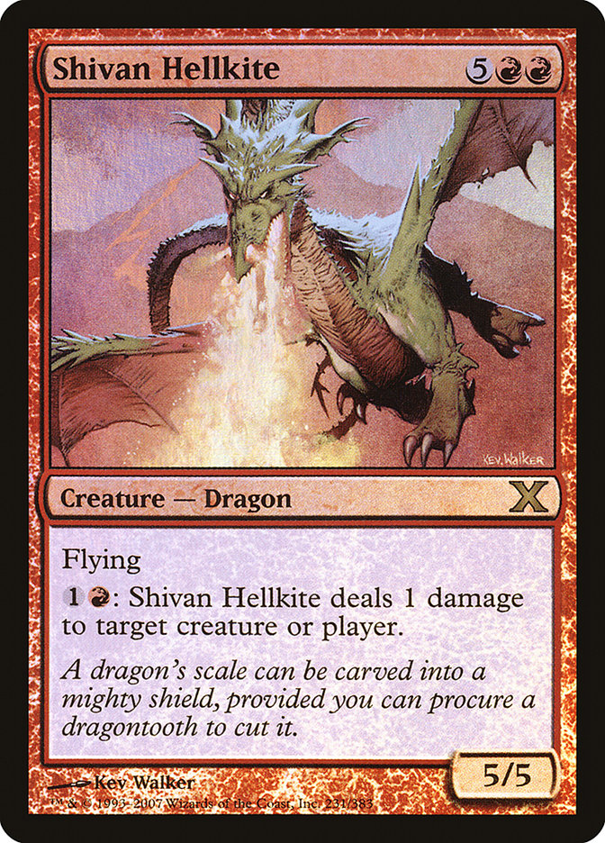 Shivan Hellkite (Premium Foil) [Tenth Edition] | Deep Dive Games St. Marys