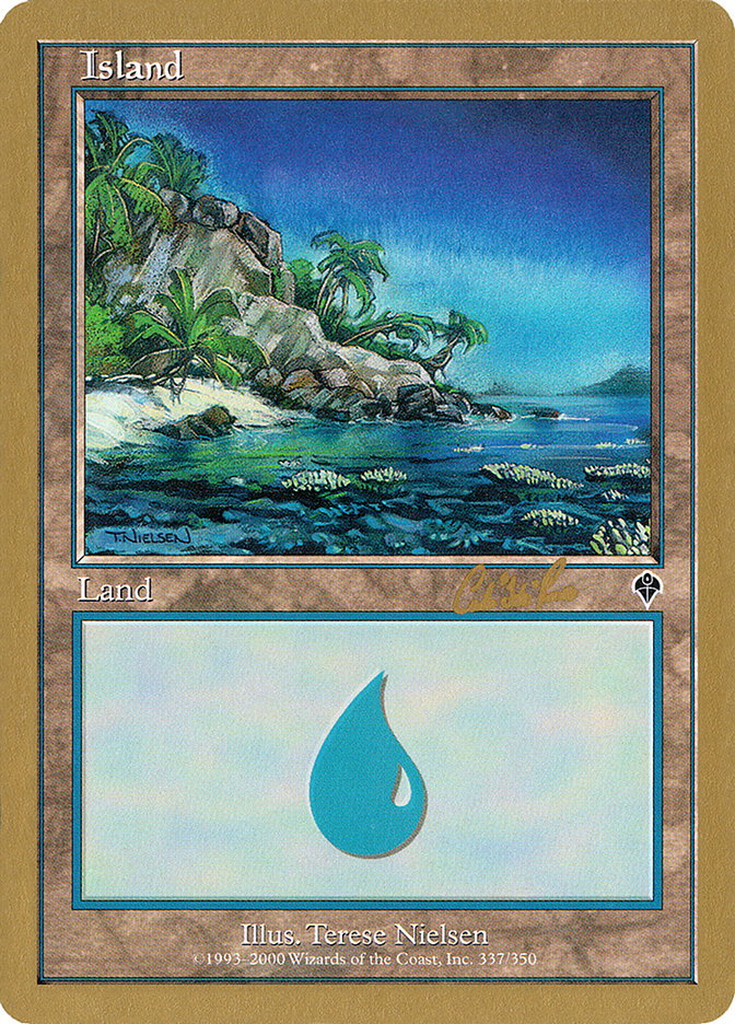 Island (cr337) (Carlos Romao) [World Championship Decks 2002] | Deep Dive Games St. Marys