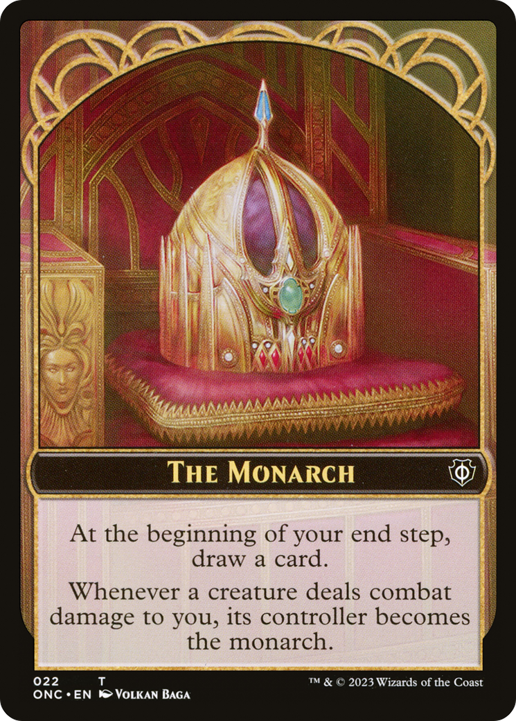 The Monarch // Golem Double-Sided Token [Phyrexia: All Will Be One Commander Tokens] | Deep Dive Games St. Marys