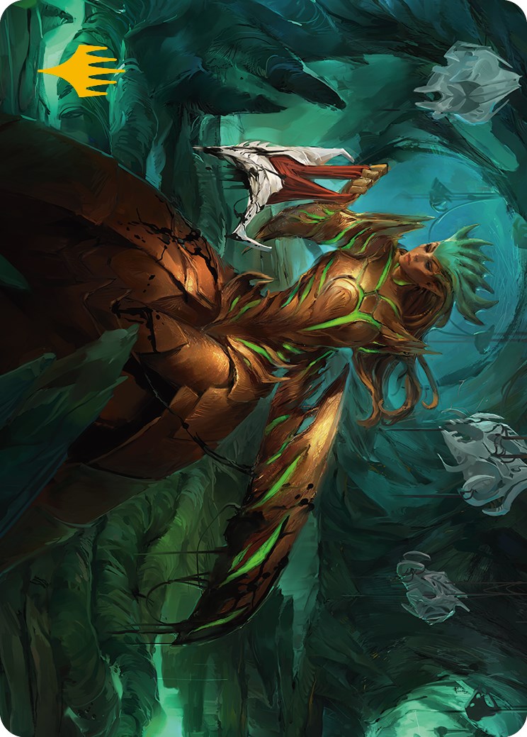 Glissa Sunslayer Art Card (Gold-Stamped Signature) [Phyrexia: All Will Be One Art Series] | Deep Dive Games St. Marys