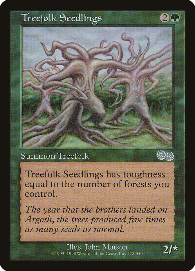 Treefolk Seedlings [Urza's Saga] | Deep Dive Games St. Marys
