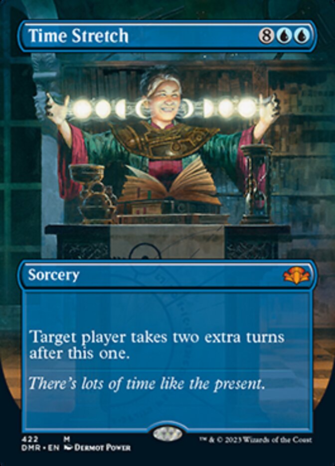 Time Stretch (Borderless Alternate Art) [Dominaria Remastered] | Deep Dive Games St. Marys