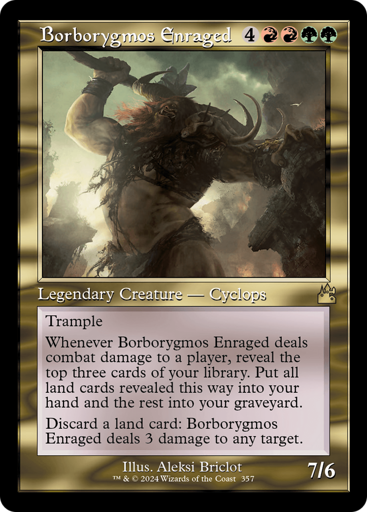 Borborygmos Enraged (Retro Frame) [Ravnica Remastered] | Deep Dive Games St. Marys