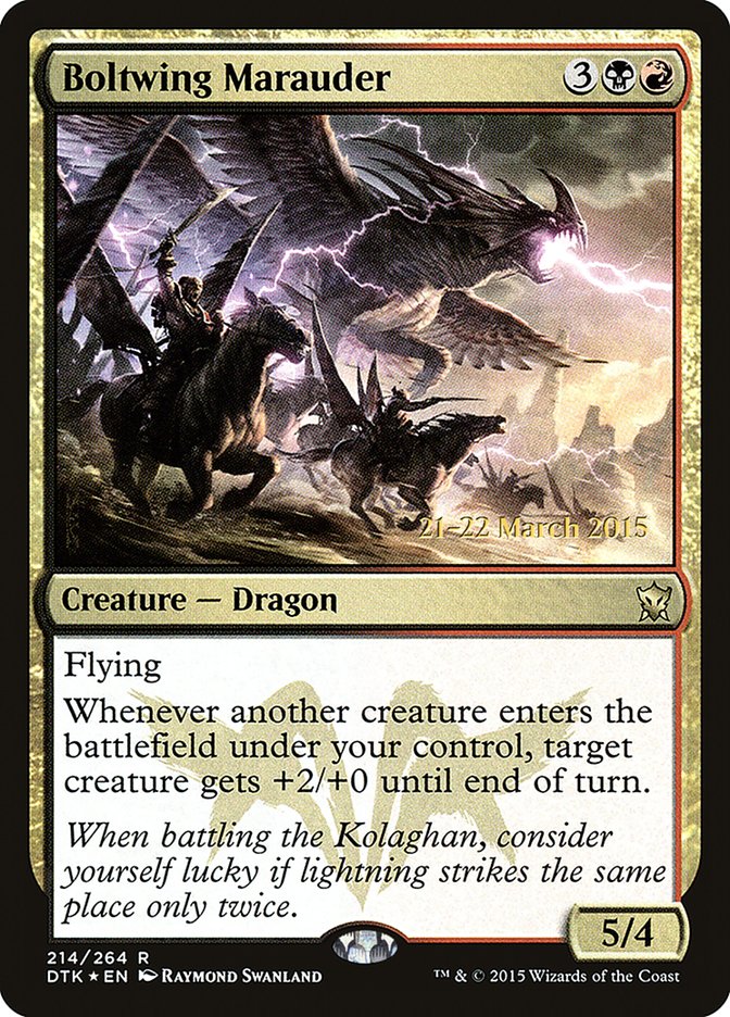 Boltwing Marauder [Dragons of Tarkir Prerelease Promos] | Deep Dive Games St. Marys