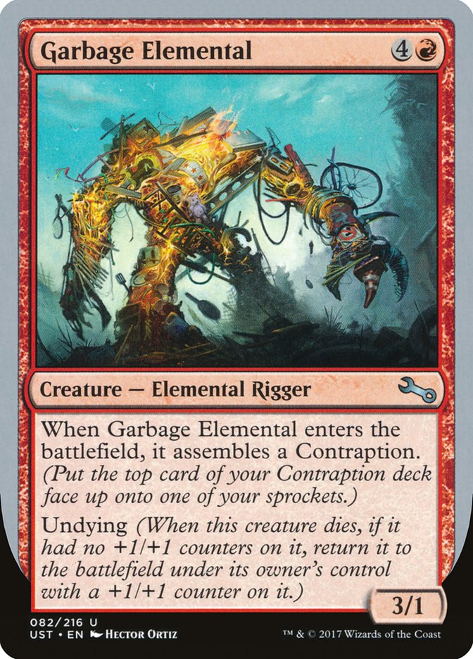 Garbage Elemental (3/1 Creature) [Unstable] | Deep Dive Games St. Marys