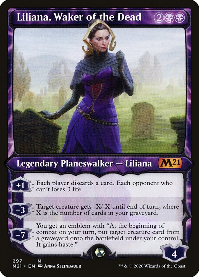 Liliana, Waker of the Dead (Showcase) [Core Set 2021] | Deep Dive Games St. Marys