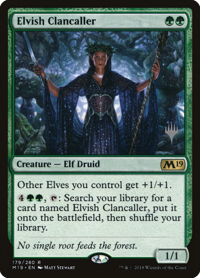 Elvish Clancaller (Promo Pack) [Core Set 2019 Promos] | Deep Dive Games St. Marys