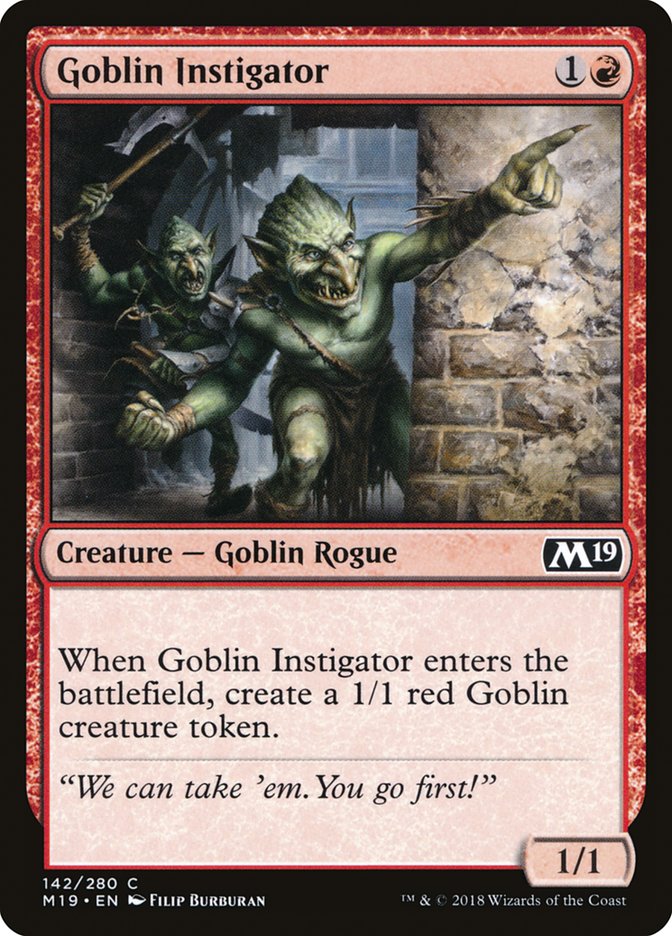 Goblin Instigator [Core Set 2019] | Deep Dive Games St. Marys