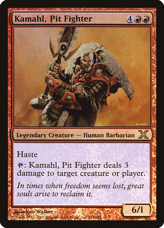 Kamahl, Pit Fighter (Premium Foil) [Tenth Edition] | Deep Dive Games St. Marys