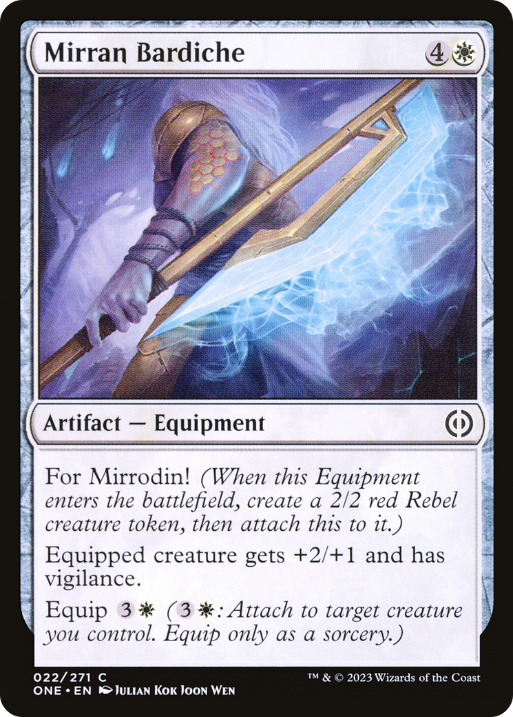 Mirran Bardiche [Phyrexia: All Will Be One] | Deep Dive Games St. Marys