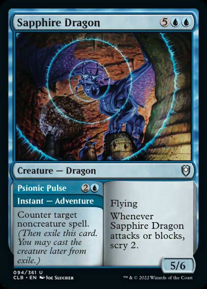 Sapphire Dragon // Psionic Pulse [Commander Legends: Battle for Baldur's Gate] | Deep Dive Games St. Marys