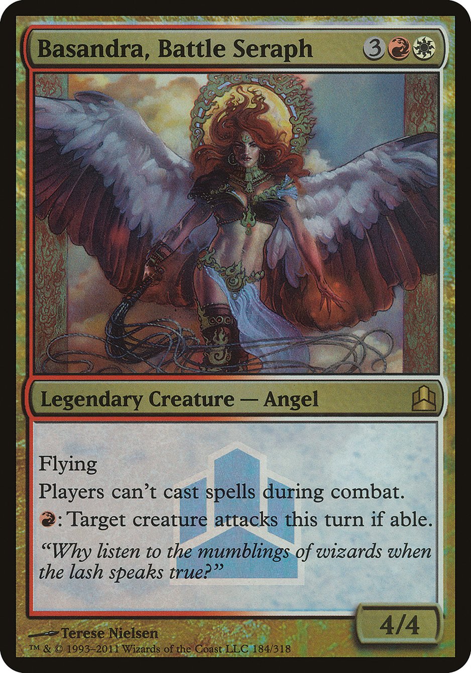 Basandra, Battle Seraph (Launch) (Oversized) [Commander 2011 Oversized] | Deep Dive Games St. Marys