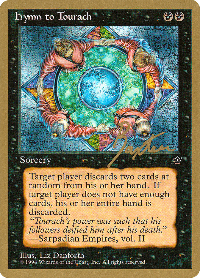 Hymn to Tourach (Circle) (George Baxter) [Pro Tour Collector Set] | Deep Dive Games St. Marys