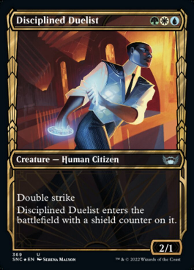 Disciplined Duelist (Showcase Golden Age Gilded Foil) [Streets of New Capenna] | Deep Dive Games St. Marys