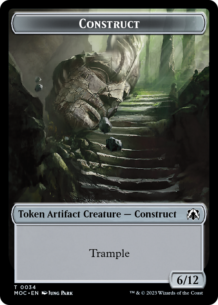 Phyrexian Golem // Construct Double-Sided Token [March of the Machine Commander Tokens] | Deep Dive Games St. Marys