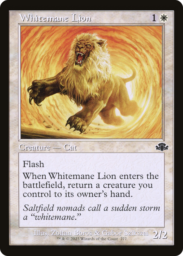 Whitemane Lion (Retro) [Dominaria Remastered] | Deep Dive Games St. Marys