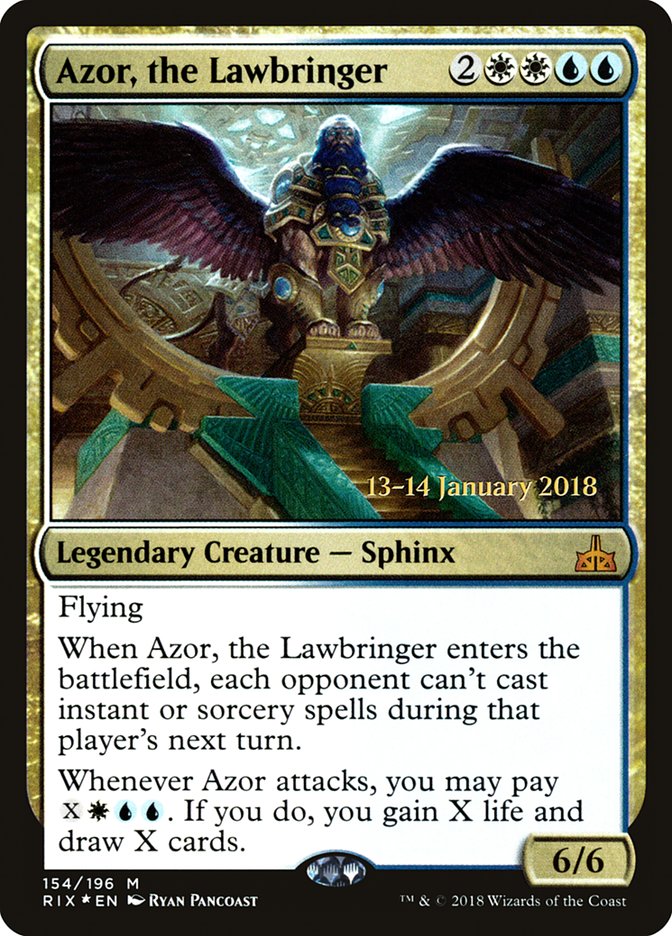 Azor, the Lawbringer [Rivals of Ixalan Prerelease Promos] | Deep Dive Games St. Marys