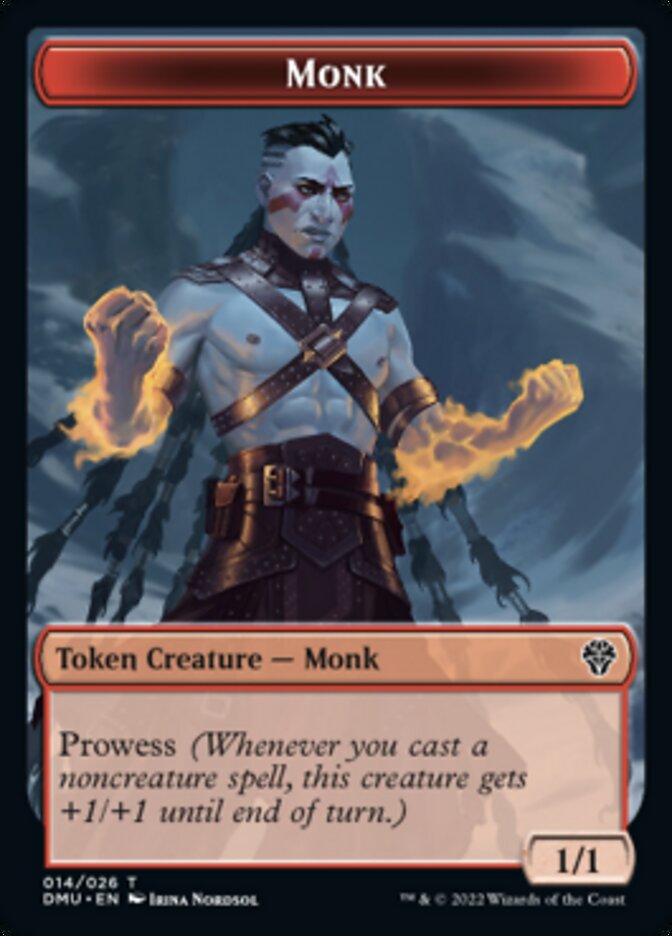 Monk Token [Dominaria United Tokens] | Deep Dive Games St. Marys