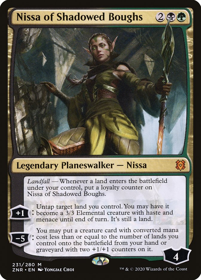 Nissa of Shadowed Boughs [Zendikar Rising] | Deep Dive Games St. Marys