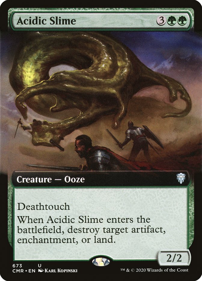 Acidic Slime (Extended Art) [Commander Legends] | Deep Dive Games St. Marys