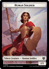 Pirate // Human Soldier Double-Sided Token [Wilds of Eldraine Commander Tokens] | Deep Dive Games St. Marys