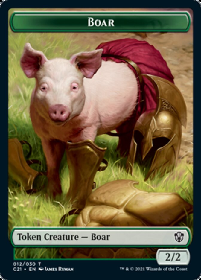 Hydra // Boar Double-Sided Token [Commander 2021 Tokens] | Deep Dive Games St. Marys