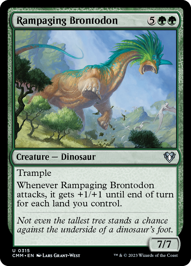 Rampaging Brontodon [Commander Masters] | Deep Dive Games St. Marys