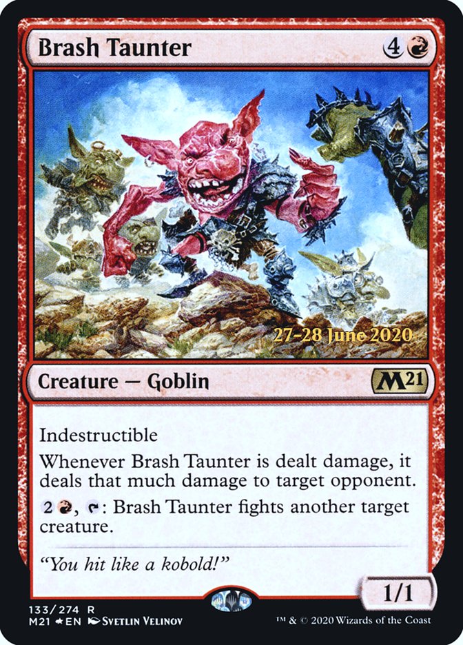 Brash Taunter [Core Set 2021 Prerelease Promos] | Deep Dive Games St. Marys