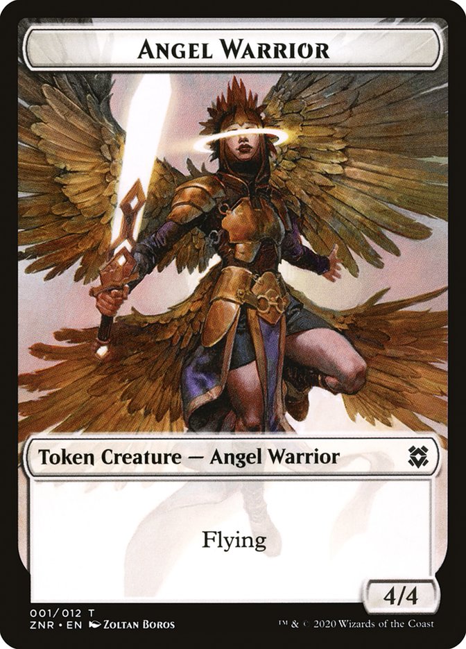 Angel Warrior Token [Zendikar Rising Tokens] | Deep Dive Games St. Marys