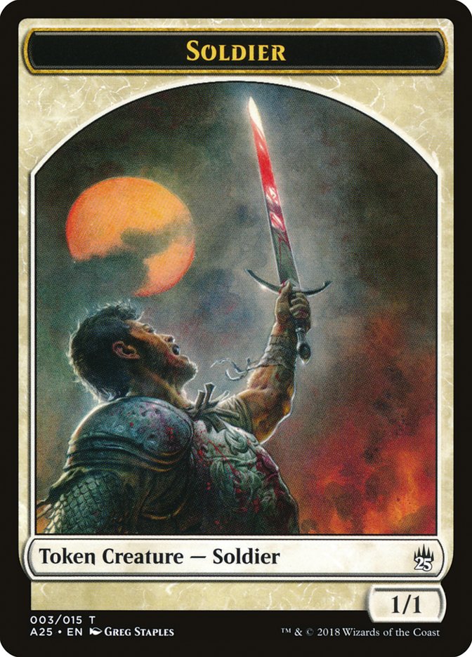 Soldier Token [Masters 25 Tokens] | Deep Dive Games St. Marys