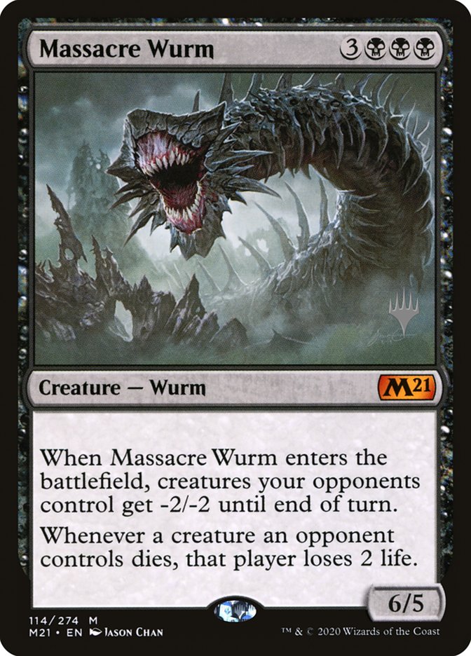 Massacre Wurm (Promo Pack) [Core Set 2021 Promos] | Deep Dive Games St. Marys