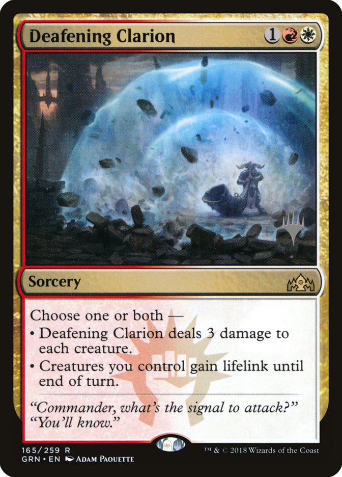 Deafening Clarion (Promo Pack) [Guilds of Ravnica Promos] | Deep Dive Games St. Marys