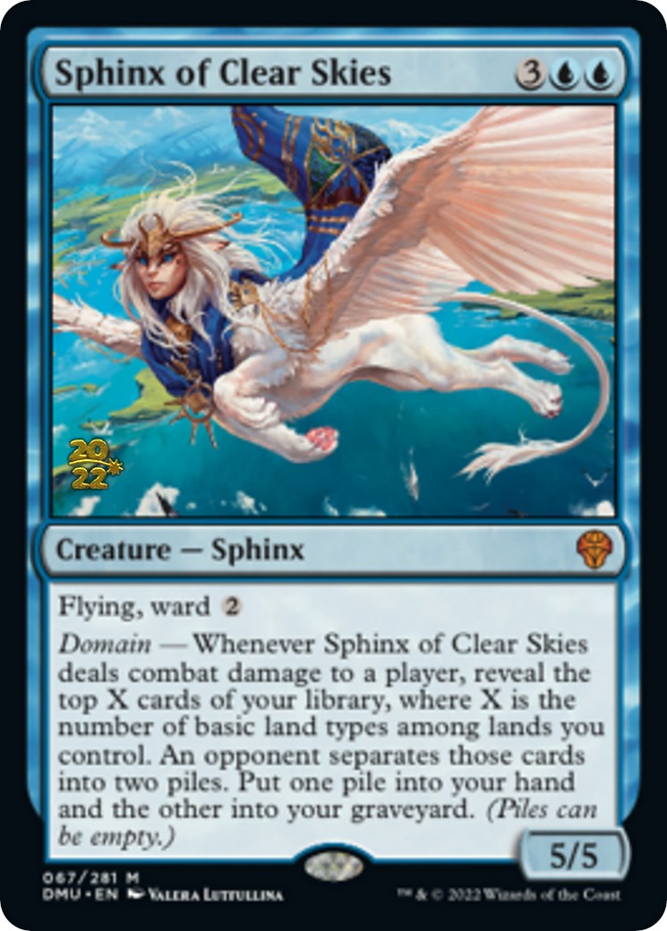 Sphinx of Clear Skies [Dominaria United Prerelease Promos] | Deep Dive Games St. Marys