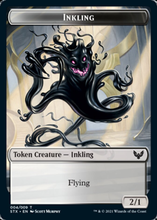 Inkling // Spirit Double-Sided Token [Strixhaven: School of Mages Tokens] | Deep Dive Games St. Marys