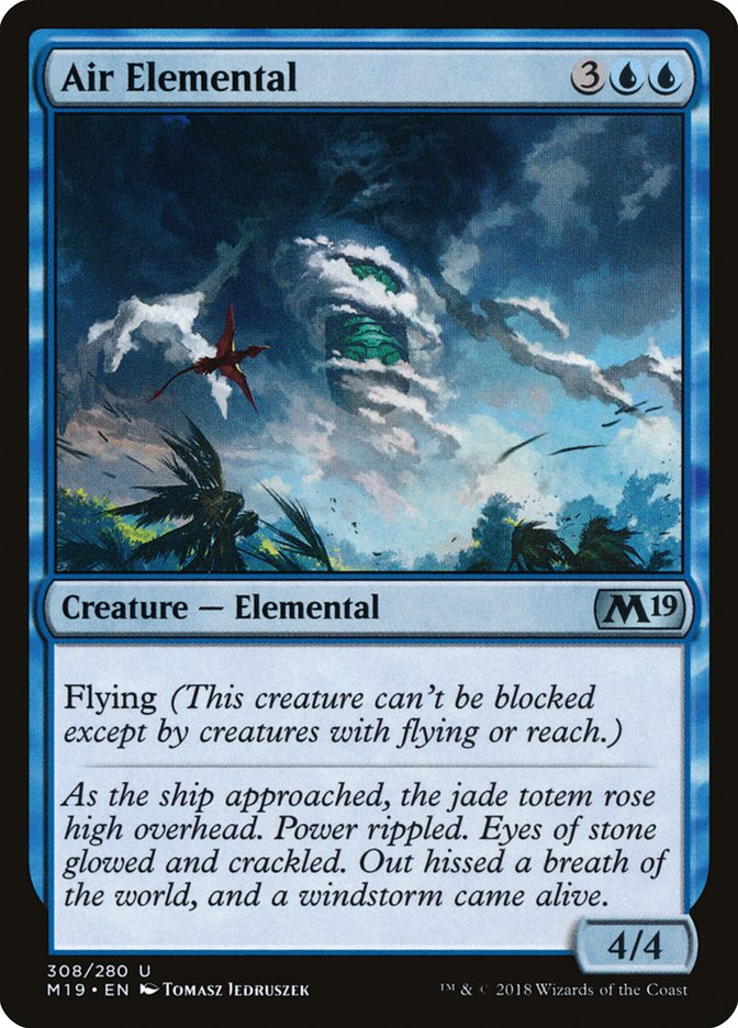 Air Elemental [Core Set 2019] | Deep Dive Games St. Marys