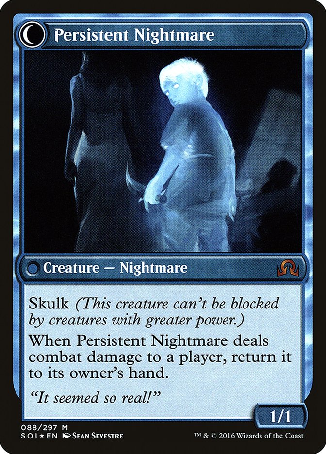 Startled Awake // Persistent Nightmare [Shadows over Innistrad Prerelease Promos] | Deep Dive Games St. Marys