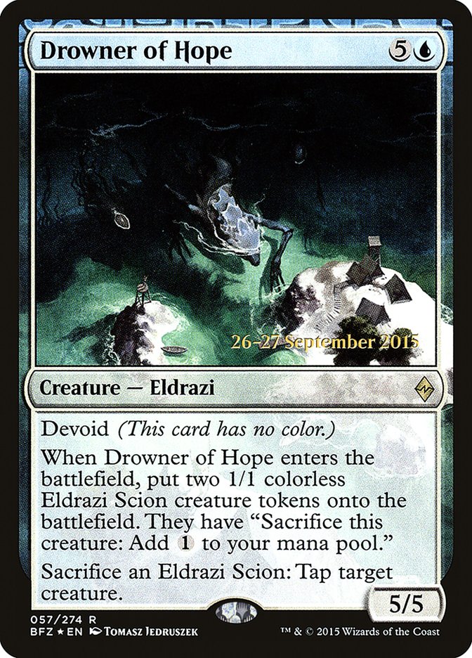 Drowner of Hope [Battle for Zendikar Prerelease Promos] | Deep Dive Games St. Marys