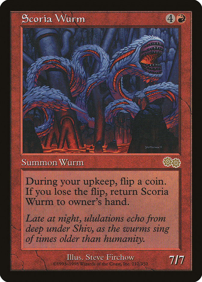 Scoria Wurm [Urza's Saga] | Deep Dive Games St. Marys